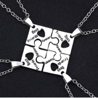 Кулон для четверых друзей "Best Friends Forever". Цена за 1 комплект